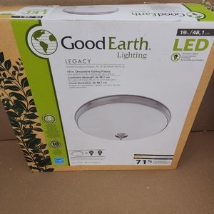 Good Earth Lighting Legacy 19-Inch LED Flush Mount Light - brushed nickle